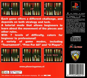 Pro Backgammon (EU) box cover back